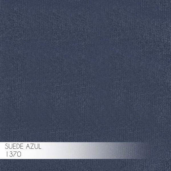 Puff Decorativo Sala de Estar Base Preto Trixie Suede Azul Marinho - Gran Belo - 4
