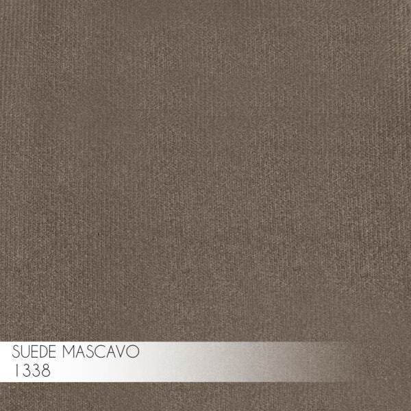 Puff Decorativo Sala de Estar Base Gold Chloe Suede Cappuccino - Gran Belo - 4