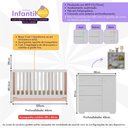 Ver imagem 3 de Quarto Infantil com Berço Colchão Incluso e Cômoda Algodão Doce Multimóveis Mp4250
