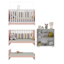 Ver imagem 5 de Quarto Infantil com Berço Colchão Incluso e Cômoda Algodão Doce Multimóveis Mp4250