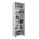 Ver imagem 1 de Estante de Livros para Escritório Home Office Alf Branco Texturizado - Gran Belo