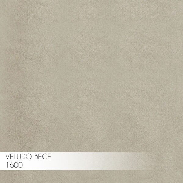 Kit 2 Banqueta Decorativa Billie Base Gold Veludo Bege - Gran Belo - 4