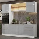 Ver imagem 2 de Cozinha Lux com Armário e Balcão Branco Cinza
