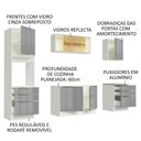 Ver imagem 5 de Cozinha Lux com Armário e Balcão Branco Cinza
