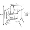 Ver imagem 3 de Kit 2 Poltronas Decorativas Bia Couro Caramelo - Gran Belo
