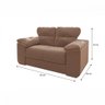 Estofado 2 e 3 Lugares Veludo Choco Mamflex - 3