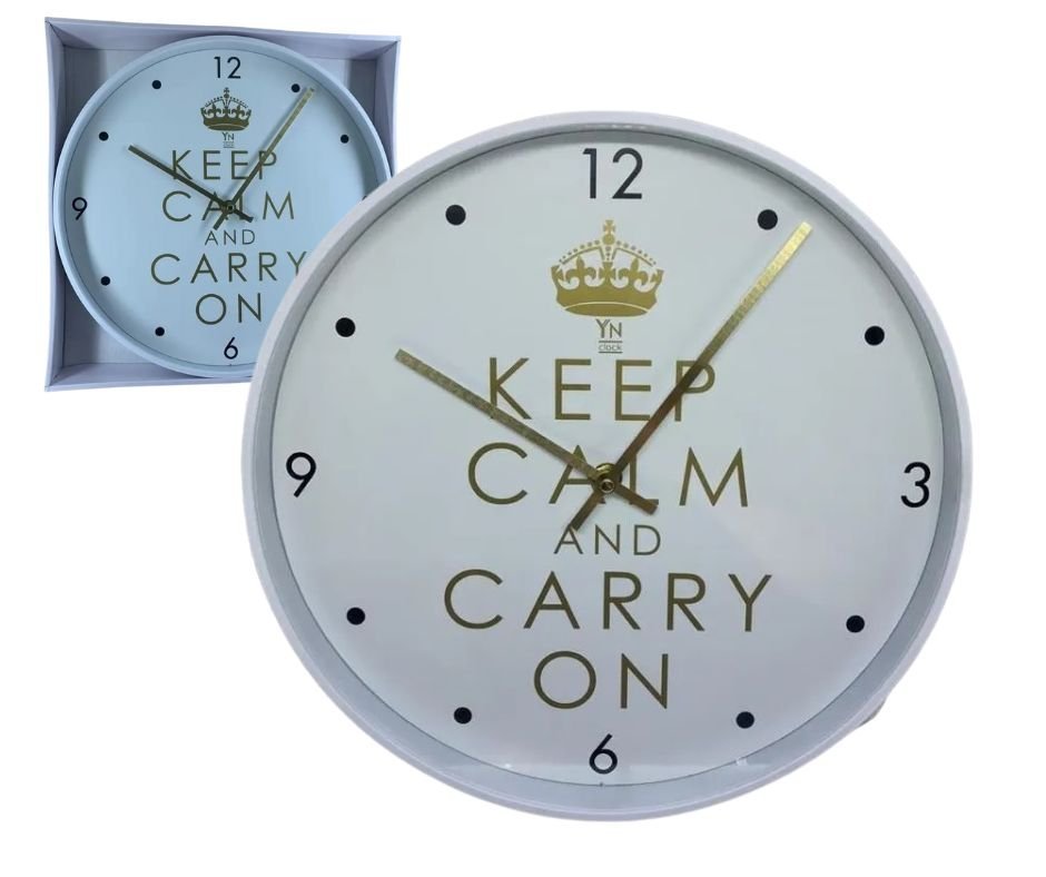 Relógio de Parede Grande 33cm Escritório Moderno KEEP CALM YN CLOCK relógio Design moderno, relógio  - 3