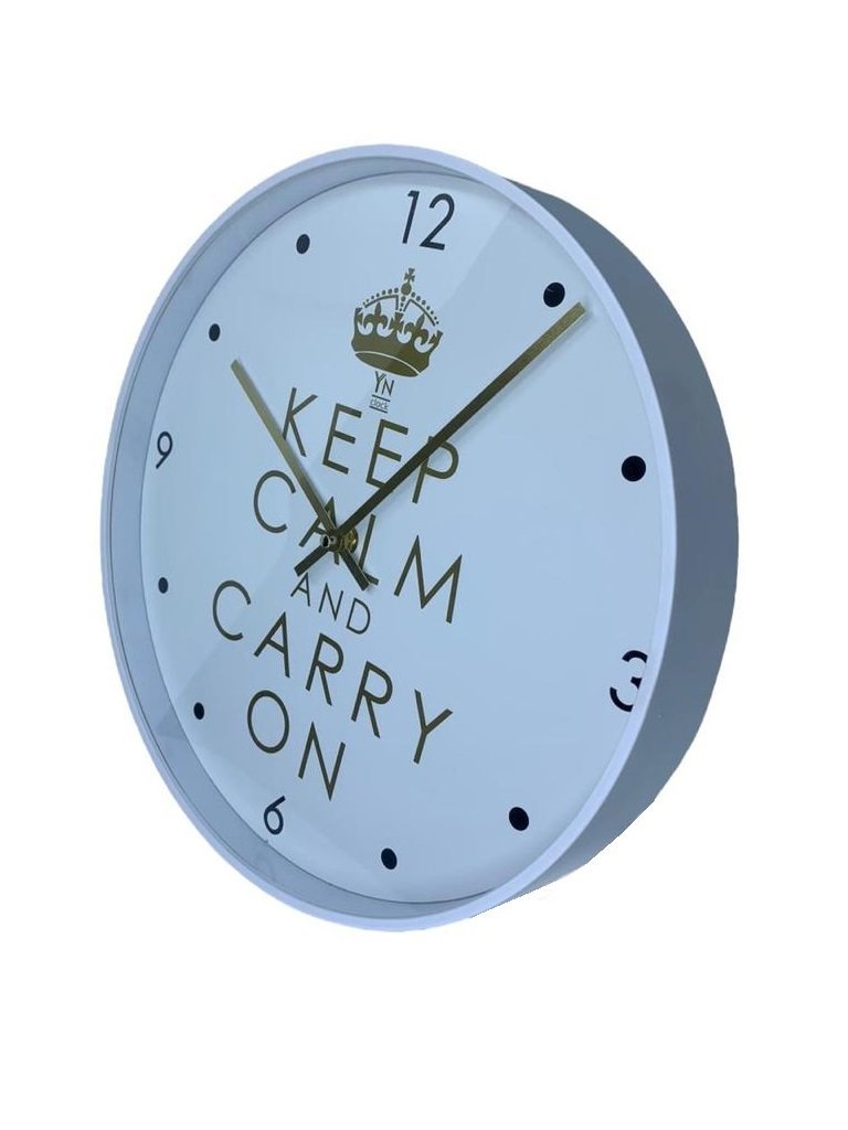 Relógio de Parede Grande 33cm Escritório Moderno KEEP CALM YN CLOCK relógio Design moderno, relógio  - 6