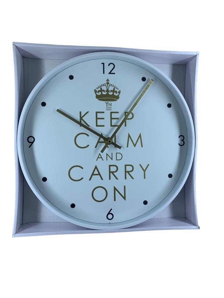 Relógio de Parede Grande 33cm Escritório Moderno KEEP CALM YN CLOCK relógio Design moderno, relógio  - 5