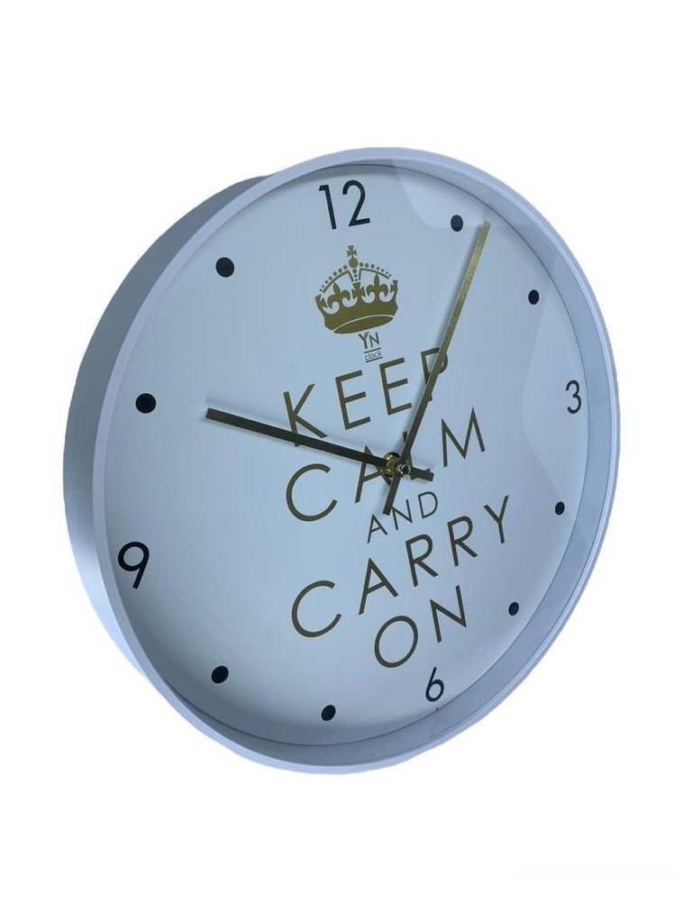 Relógio de Parede Grande 33cm Escritório Moderno KEEP CALM YN CLOCK relógio Design moderno, relógio  - 2