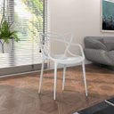Ver imagem 5 de Kit 2 Cadeiras Decorativas Sala e Cozinha Feliti (Pp) Branca - Gran Belo