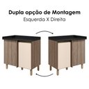 Ver imagem 4 de Balcão de Canto com Tampo Kali Premium 1 Porta 1 Prateleira MDF 88,5cm Carvalho Toq Off White