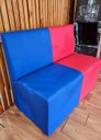 Ver imagem 3 de Poltrona Booth Azul e Rosa 1.10m 2 Lugares