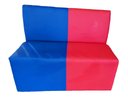 Ver imagem 2 de Poltrona Booth Azul e Rosa 1.10m 2 Lugares