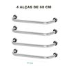 Kit 4 barras de apoio Alumínio 60cm idoso banheiro - 2