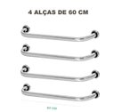 Ver imagem 2 de Kit 4 barras de apoio Alumínio 60cm idoso banheiro
