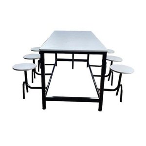 Mesa para Refeitório para 6 Lugares Linha Romana Cinza