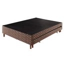 Ver imagem 3 de Cama Box Base c/Auxiliar Casal Sommier Rústico Brown (138x188x30) - Paropas