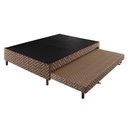 Ver imagem 1 de Cama Box Base c/Auxiliar Casal Sommier Rústico Brown (138x188x30) - Paropas
