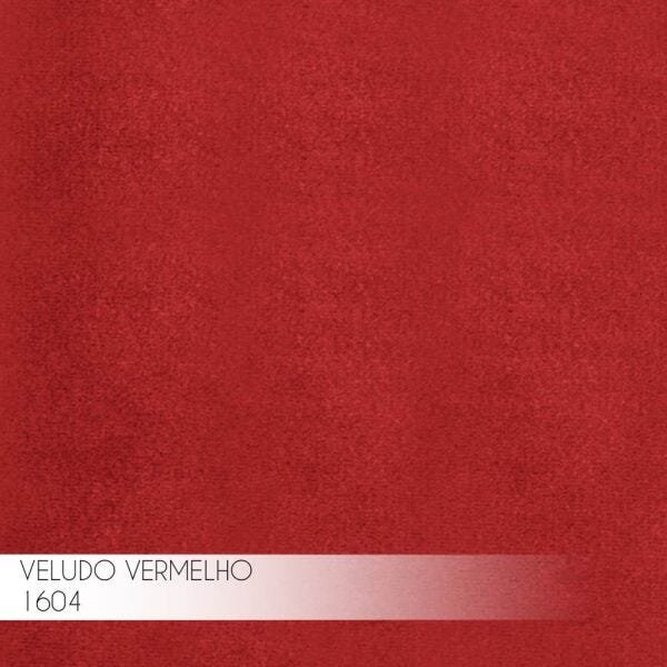 Kit 2 Banqueta Decorativa Kathy Base Preta Veludo Vermelho - Gran Belo - 4