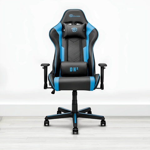 Cadeira Gamer DN2 Draxen Giratória Preto Azul Celeste até 150kg