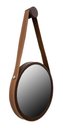 Ver imagem 1 de Espelho Redondo Adnet Alça 60cm + Suporte - Premium Luxo - Marrom