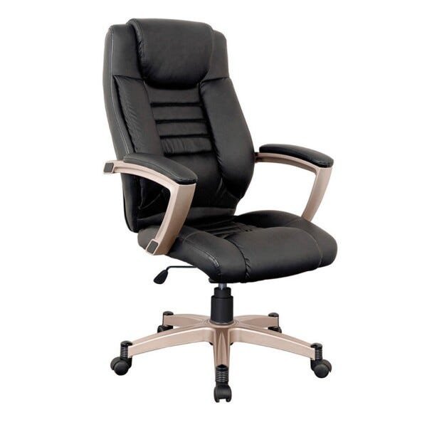 Cadeira de Escritório Home Office Rainbow Giratória Pu Preto - 1