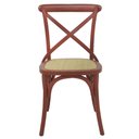 Ver imagem 6 de Cadeira Decorativa Sala de Jantar Cozinha Danna Rattan Natural Vermelha - Gran Belo