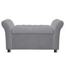 Ver imagem 2 de Recamier Bau Egeo 140x Suede Cinza - Dominic Decor