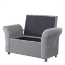 Ver imagem 1 de Recamier Bau Egeo 140x Suede Cinza - Dominic Decor