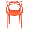 Cadeira Decorativa Sala e Cozinha Feliti (Pp) Laranja - Gran Belo - 6