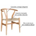 Ver imagem 3 de Kit 4 Cadeiras Decorativas Sala de Jantar e Cozinha Bella Madeira Bétula Bege - Gran Belo