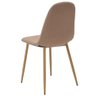 Kit 4 Cadeiras Decorativas Sala e Escritório Base Clara Emotion Caqui Linho - 8