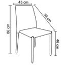 Ver imagem 2 de Kit 2 Cadeiras Decorativas Sala e Cozinha Karma PVC Nude - Gran Belo