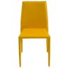 Kit 5 Cadeiras Decorativas Sala e Cozinha Karma PVC Amarela - Gran Belo - 6