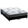 Cama Box King: Colchão Espuma D33 Probel Guarda Costas Premium Extra Firme + Base Crc Suede Black( - 1