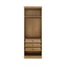 Modulo de Casal Safira para Guarda-roupa com 2 Portas e 3 Gavetas Clic Móveis - 2