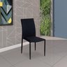 Kit 5 Cadeiras Decorativas Sala e Cozinha Karma Poliéster Preta - Gran Belo - 5