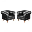 Ver imagem 4 de Conjunto de Sofás Dom Pedro 5 Lugares Preto Couríssimo Bella Decor