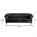 Ver imagem 3 de Conjunto de Sofás Dom Pedro 5 Lugares Preto Couríssimo Bella Decor
