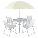 Ver imagem 3 de Conjunto 4 Cadeiras Ombrelone Mesa Jardim Leblon Bel:branco
