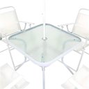 Ver imagem 2 de Conjunto 4 Cadeiras Ombrelone Mesa Jardim Leblon Bel:branco