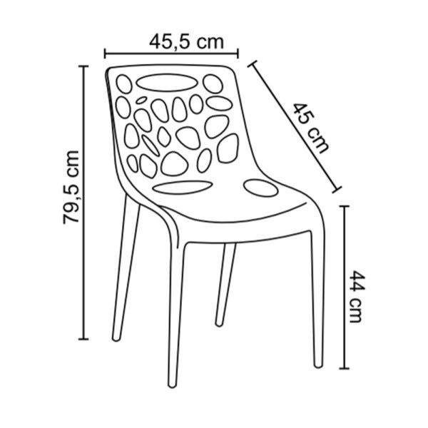 Kit 3 Cadeiras Decorativas Sala e Cozinha Lalunna (Pp) Branco - Gran Belo - 2