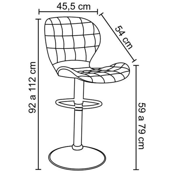 Kit 3 Banquetas Decorativas Sala e Cozinha Born PU Marrom  Gran Belo - 3