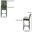 Ver imagem 2 de 7 Banquetas em Alumínio Roma Preta Corda Náutica Tecido 9