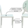 Kit 5 Cadeiras Decorativas Sala e Cozinha Karma Medalhão PVC Branca - Gran Belo - 3