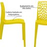 Kit 6 Cadeiras Decorativas Sala e Cozinha Cruzzer (Pp) Amarela - Gran Belo - 3