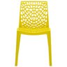 Kit 6 Cadeiras Decorativas Sala e Cozinha Cruzzer (Pp) Amarela - Gran Belo - 6