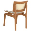 Ver imagem 5 de Kit 2 Cadeiras Decorativas Sala de Jantar Madeira Champagne Ravi Linho Bege - Gran Belo