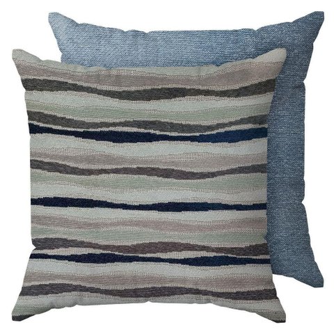 2 Capas de Almofada Veludo Premium Azul - 45x45 Id Decor